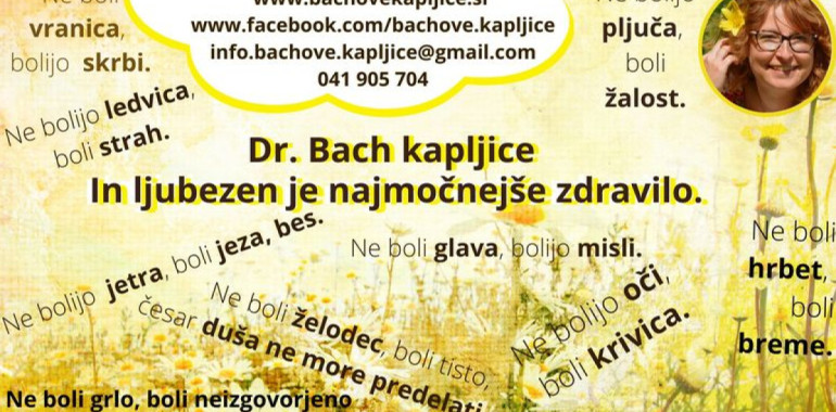 Bachove kapljice - predstavitev naravne Bachove cvetne terapije