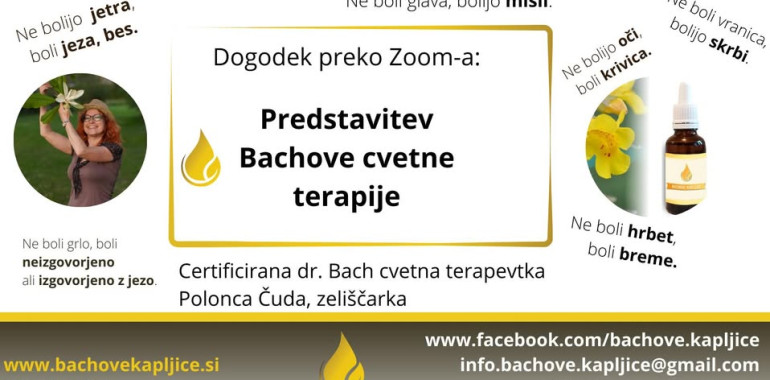 Bachove kapljice - predstavitev naravne Bachove cvetne terapije