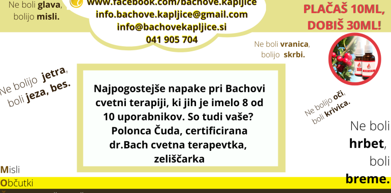 Najpogostejše napake pri Bachovi cvetni terapiji. Tudi vaše?