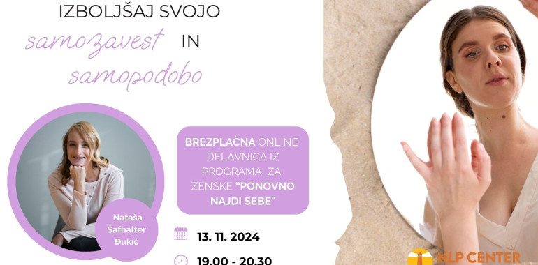 Brezplačna delavnica: Izboljšaj svojo samozavest in samopodobo