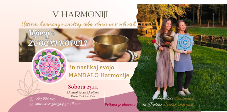 V Harmoniji - Delavnica z mandalami in svetim zvokom