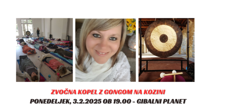 Zvočna kopel z gongom na Kozini